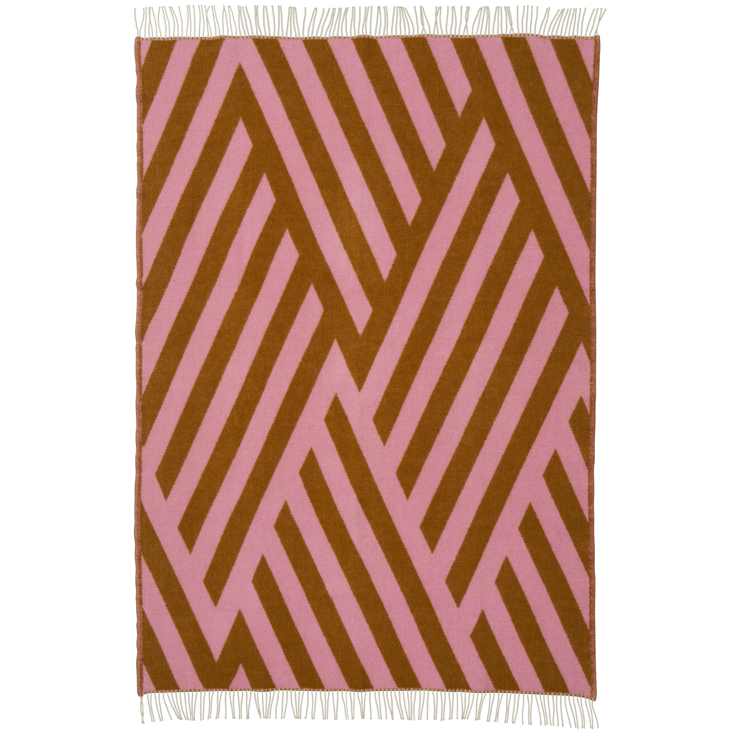 Tangent Pink Caramel Lambswool Blanket