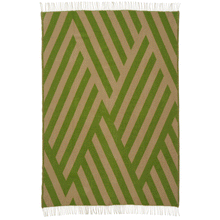 Load image into Gallery viewer, Tangent Pea Cream Lambswool Blanket
