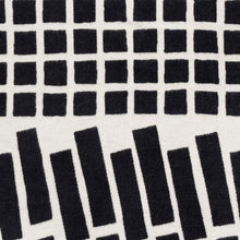 Load image into Gallery viewer, Sankt Petri Floor Black White Lambswool Blanket
