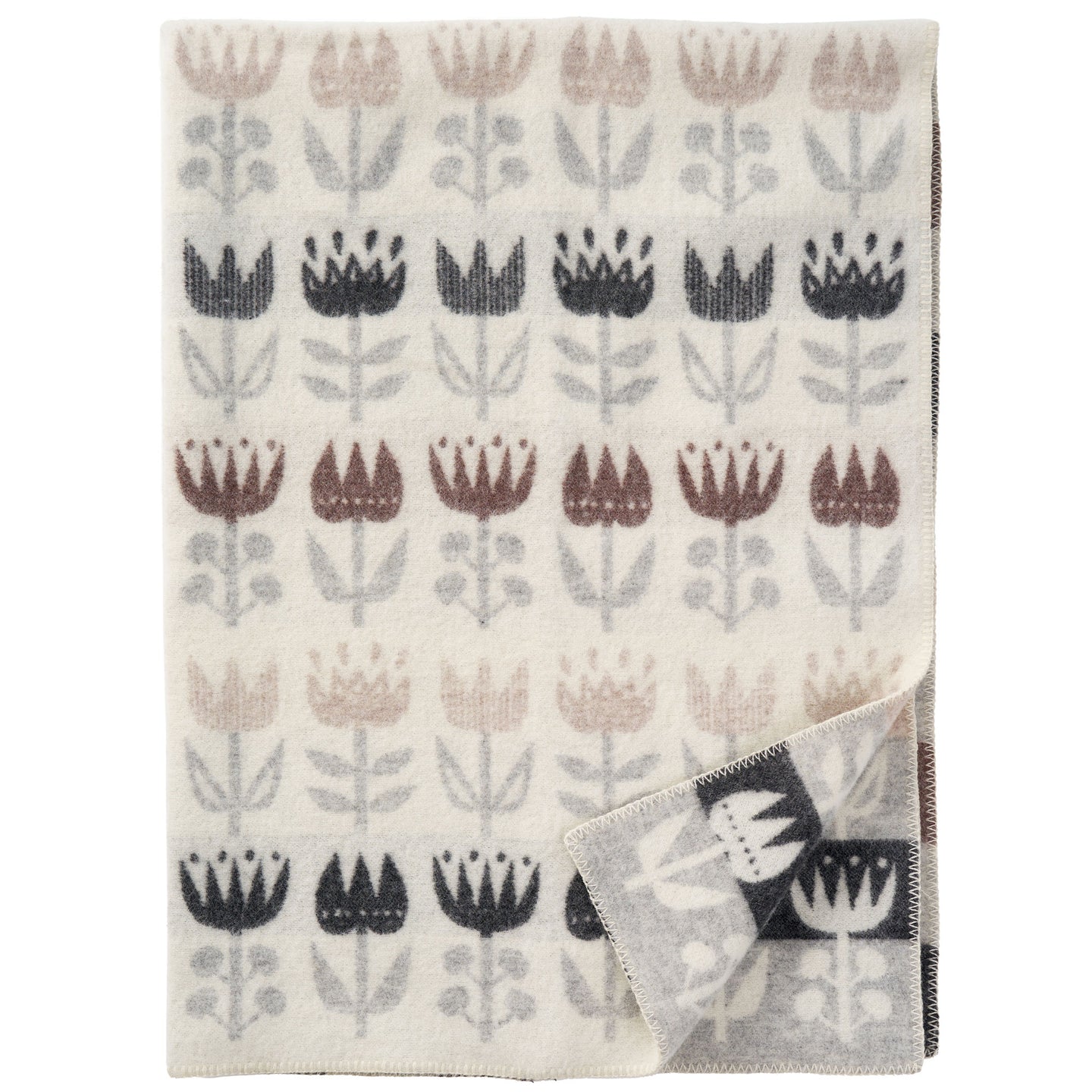 Tulip Grey Eco Lambswool Blanket