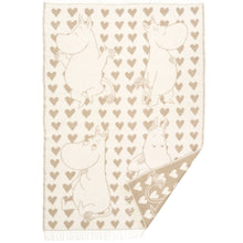 Load image into Gallery viewer, Moomin Heart Taupe Lambswool Blanket
