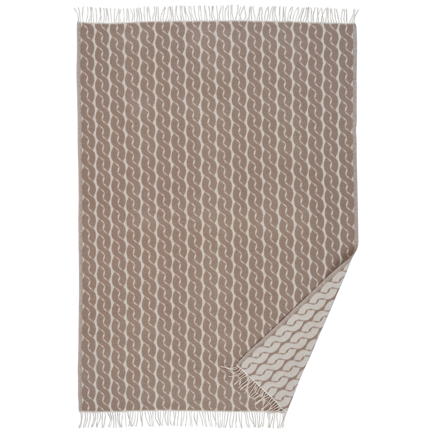 Knit Sand Lambswool Blanket
