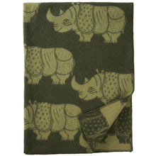 Load image into Gallery viewer, Rhino Green Eco Lambswool Blanket

