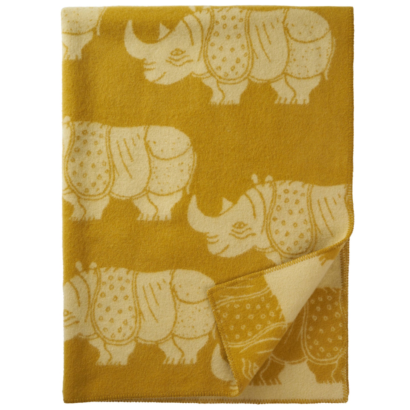 Rhino Yellow Eco Lambswool Blanket