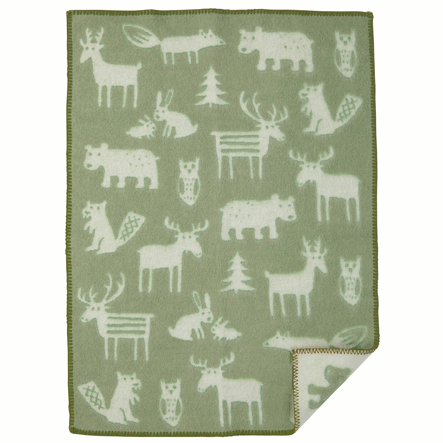 Forest Lime Blossom Lambswool Blanket 65x90cm