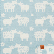 Load image into Gallery viewer, Bää Light Blue Lambswool Blanket 65x90cm
