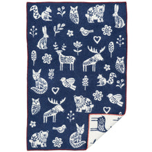 Load image into Gallery viewer, Kurbits Blue Lambswool Blanket 90x130cm
