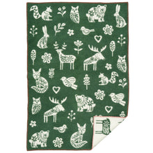 Load image into Gallery viewer, Kurbits Green Lambswool Blanket 90x130cm
