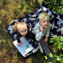 Load image into Gallery viewer, Kurbits Blue Lambswool Blanket 90x130cm
