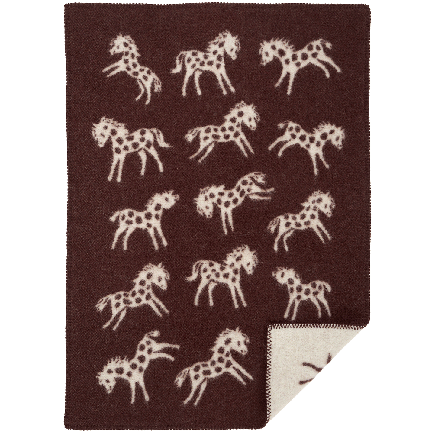 Pony Brown Lambswool Blanket 65x90cm