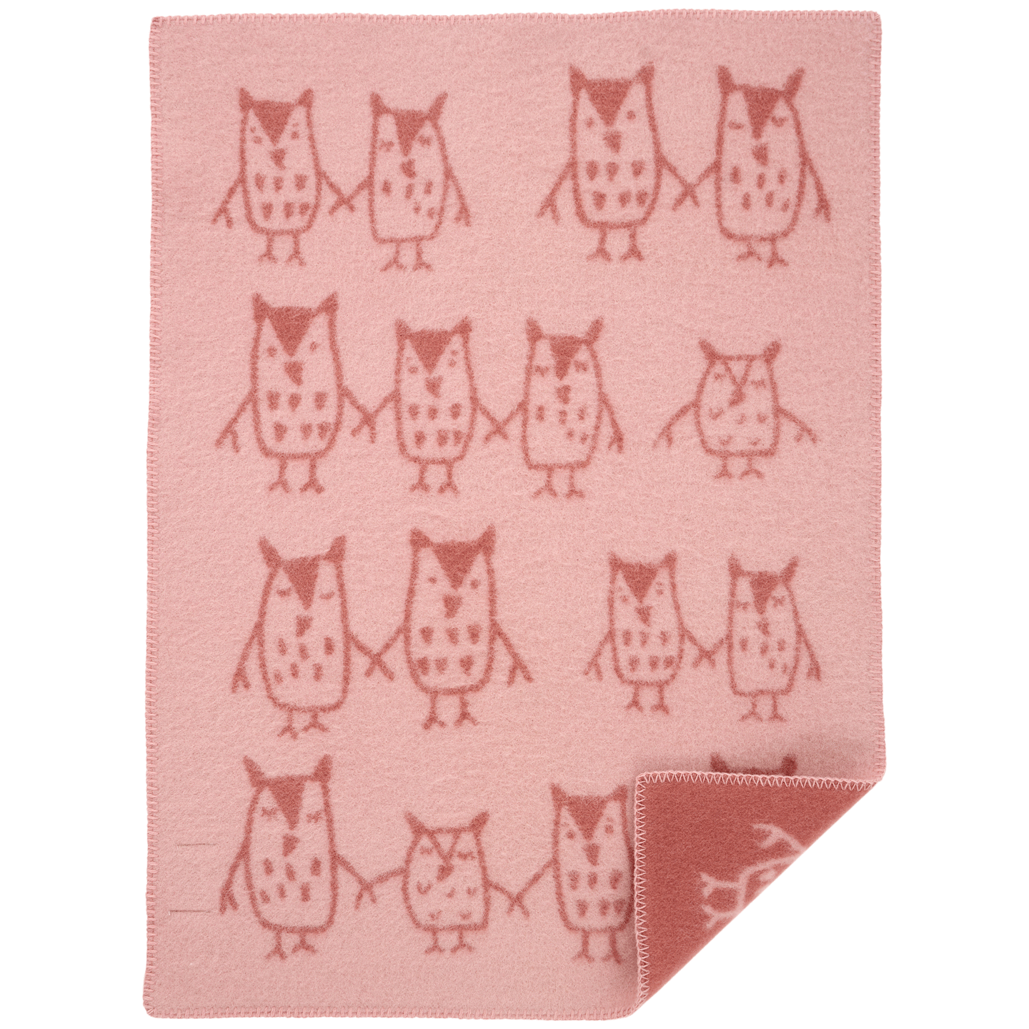 Hand in Hand Rose Brown Lambswool Blanket 65x90cm