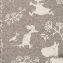 Load image into Gallery viewer, Moomin Winterland Grey Lambswool Blanket 65x90cm
