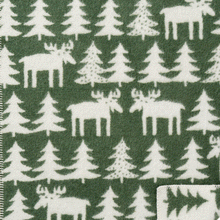 Load image into Gallery viewer, Moose Walk Baby Green Lambswool Blanket 65x90cm
