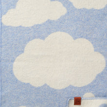 Load image into Gallery viewer, Cloudy Day Infinity Blue Recycled Wool &amp; Lambswool Blanket 65x90cm
