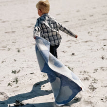 Load image into Gallery viewer, Cloudy Day Infinity Blue Recycled Wool &amp; Lambswool Blanket 65x90cm
