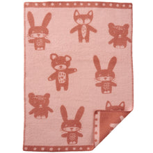 Load image into Gallery viewer, Bunny &amp; Bear Rose Lambswool Blanket 65x90cm
