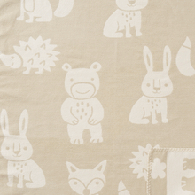 Load image into Gallery viewer, Smile Beige Brushed Organic Cotton Blanket 70x90cm
