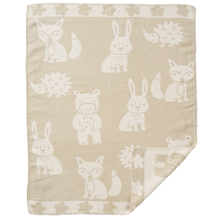 Load image into Gallery viewer, Smile Beige Brushed Organic Cotton Blanket 70x90cm
