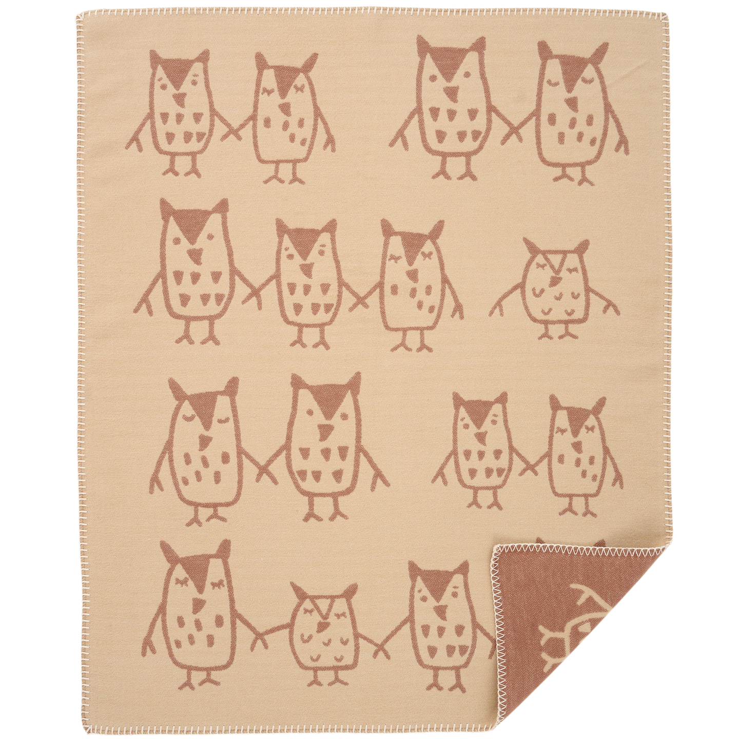 Hand in Hand Taupe Brushed Organic Cotton Blanket 70x90cm