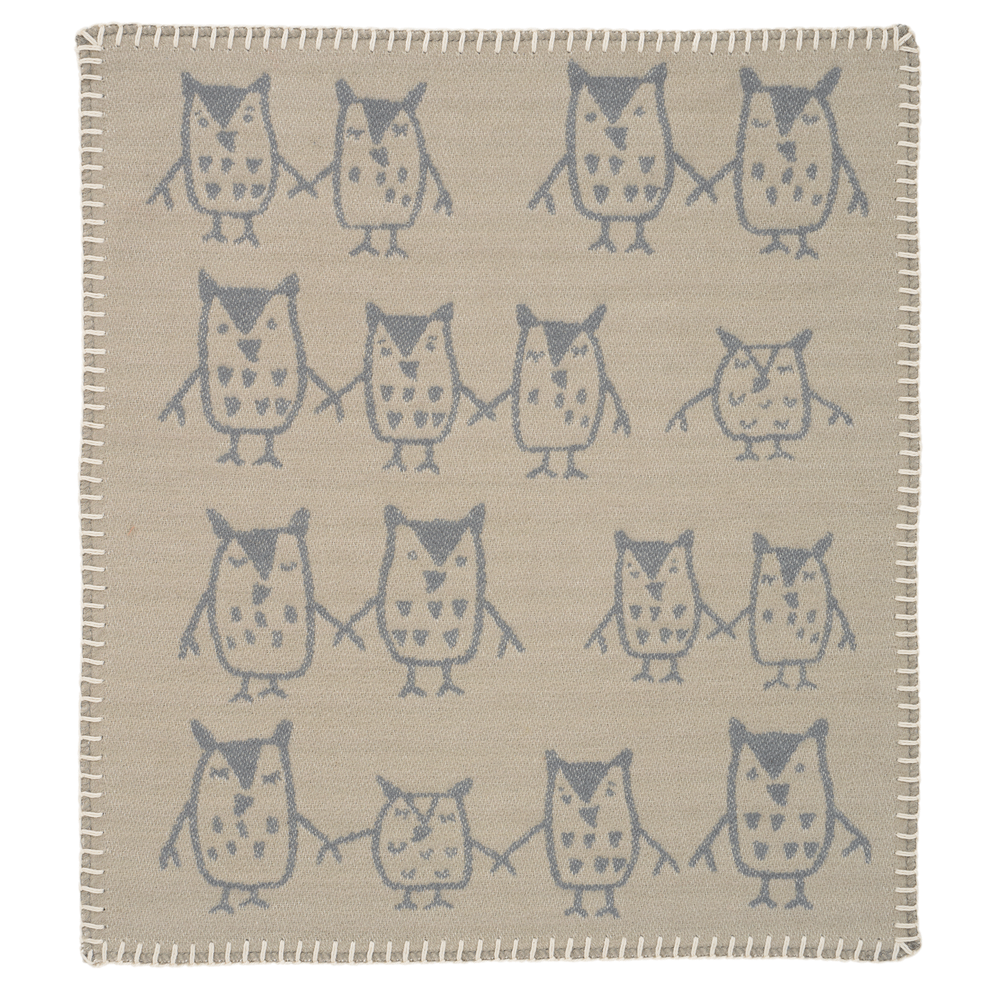 Hand in Hand Greige Brushed Organic Cotton Cuddle Blanket 34x40cm (