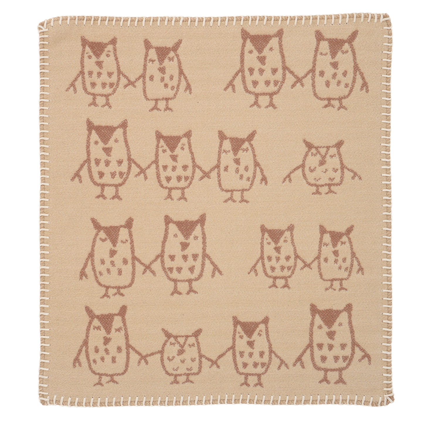 Hand in Hand Taupe Brushed Organic Cotton Cuddle Blanket 34x40cm