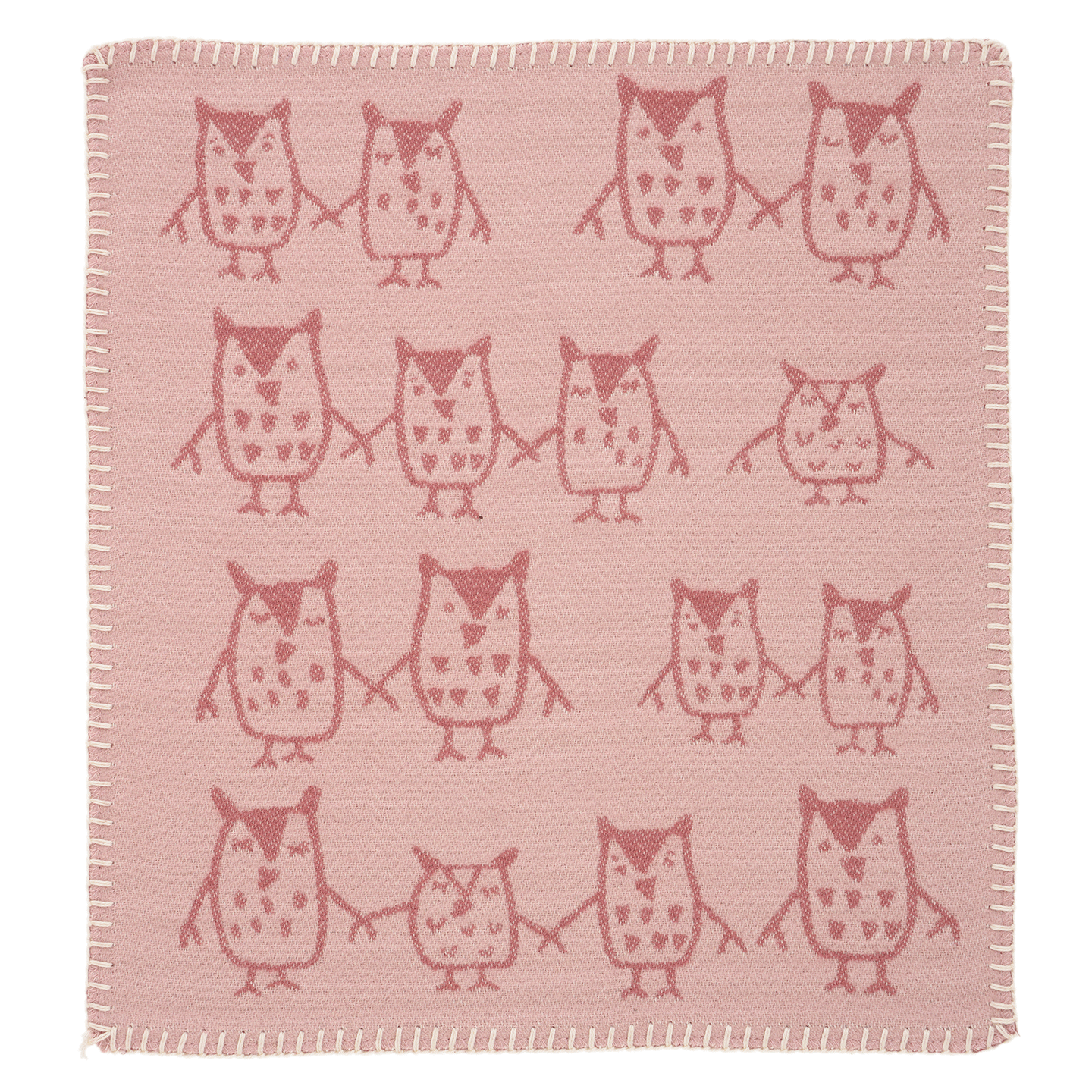 Hand in Hand Rose Brushed Organic Cotton Cuddle Blanket 34x40cm