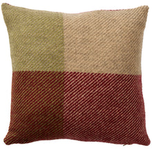 Load image into Gallery viewer, Gotland Check Burgundy Gotland &amp; Lambswool Cushion Cover
