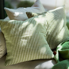 Load image into Gallery viewer, Rib Green /Avocado Lambswool Cushion Cover 45x45cm
