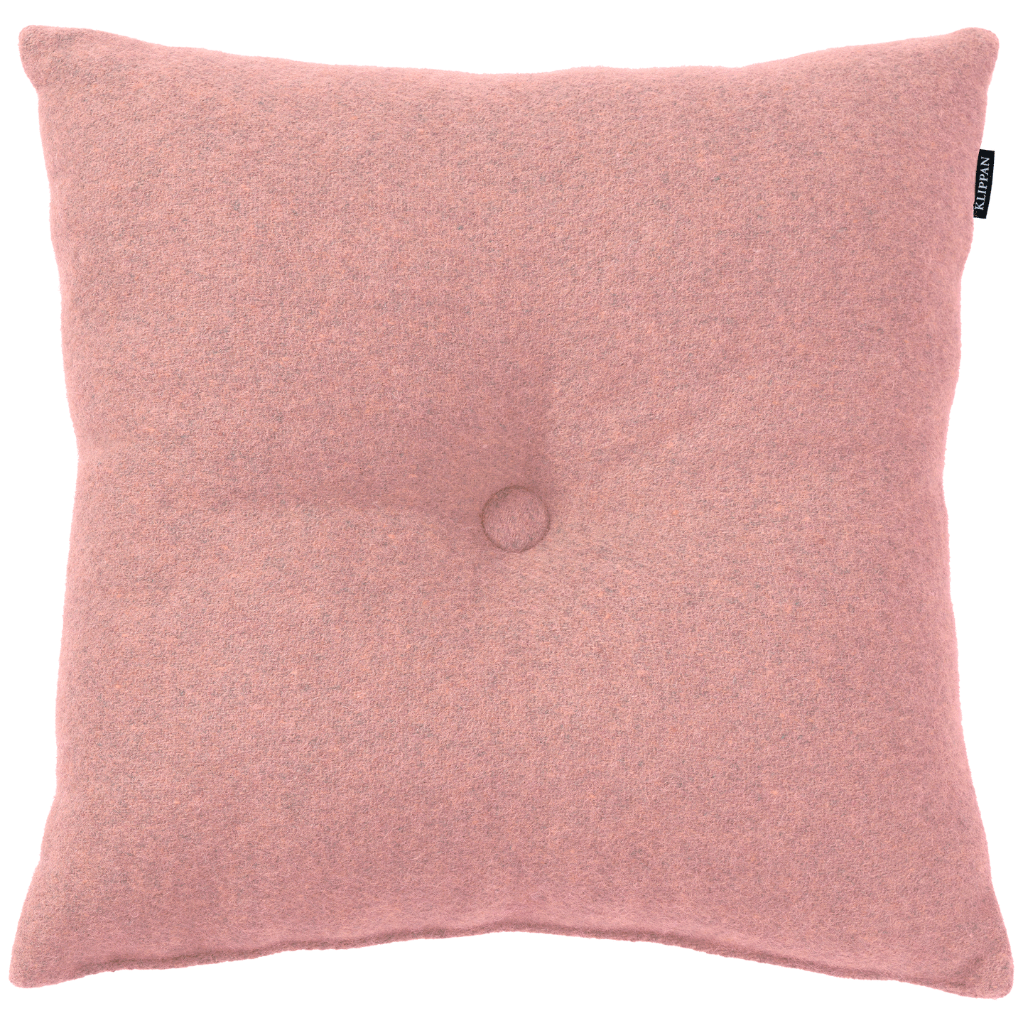 True Pink Recycled wool & Lambswool Buttoned Cushion 45x45cm