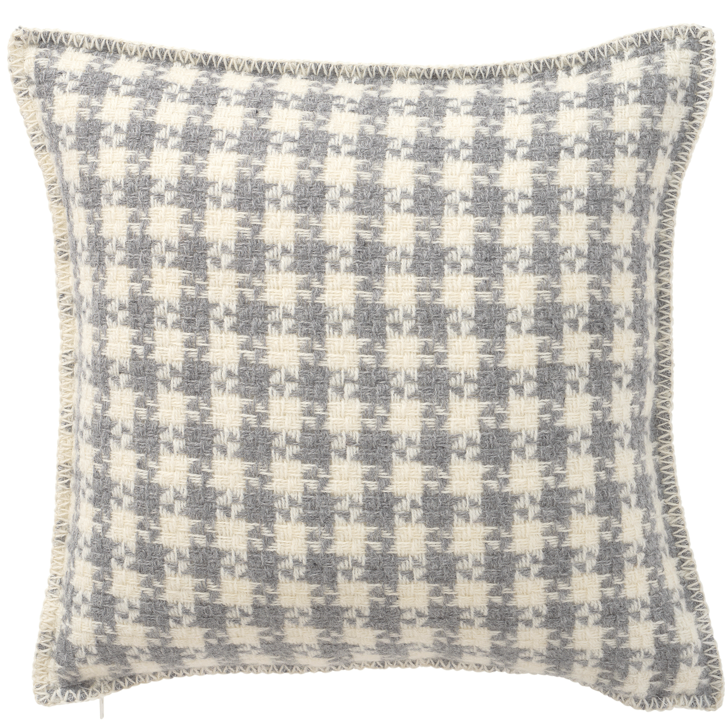 Dogtooth Grey Lambswool Cushion Cover 45x45cm