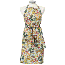 Load image into Gallery viewer, Golden Lily Green Cotton Apron
