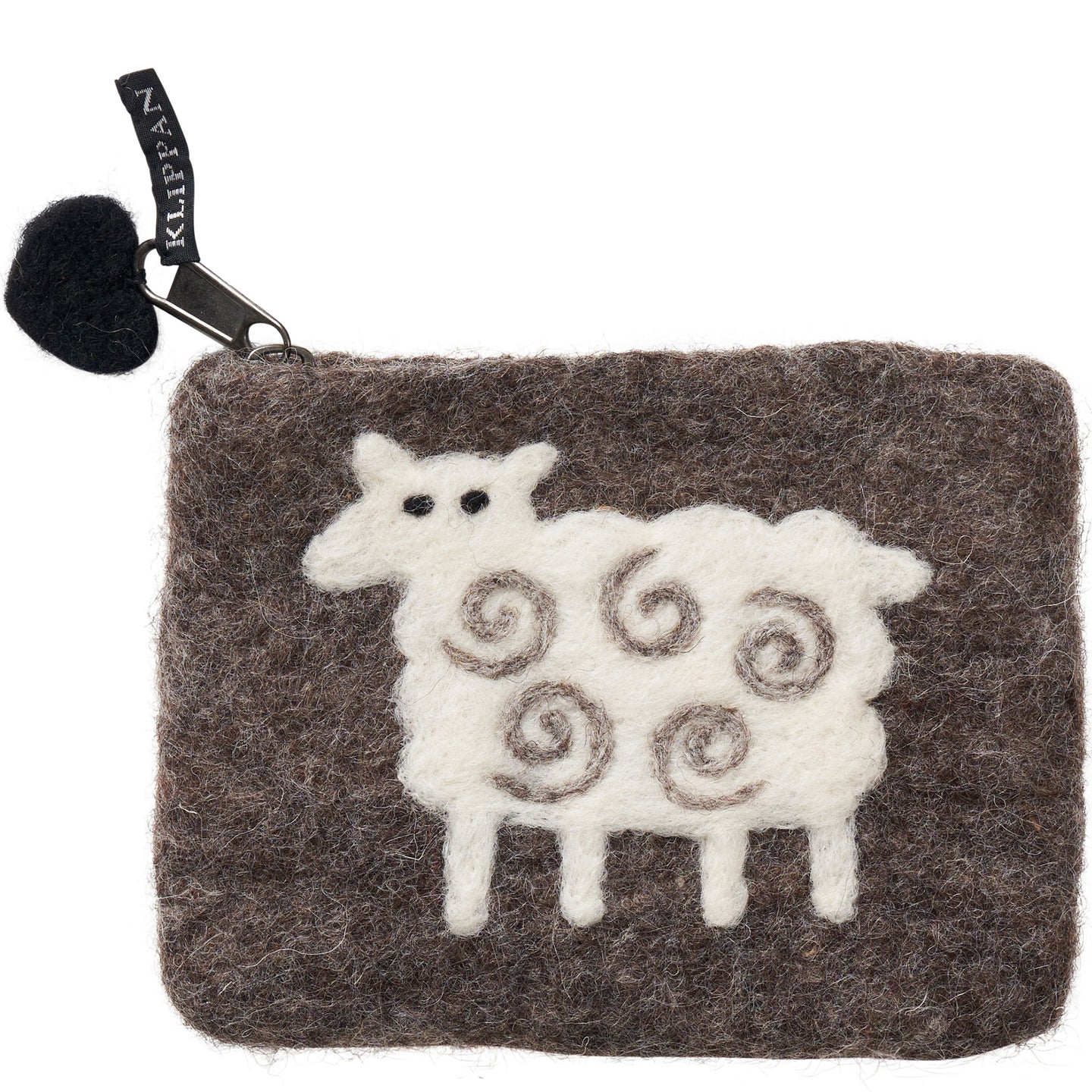 Sheep Felted Wool Purse 14x10cm