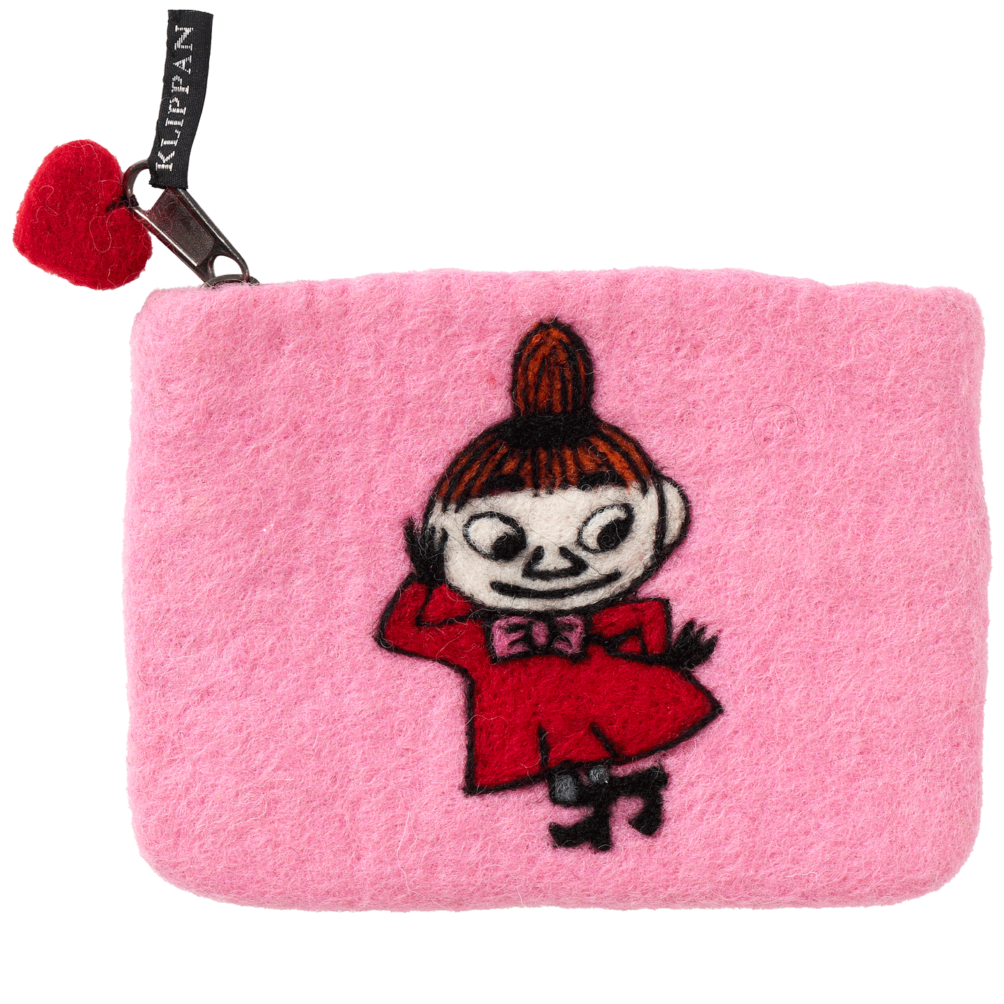 Little My Pink Felted Wool Purse 14x10cm