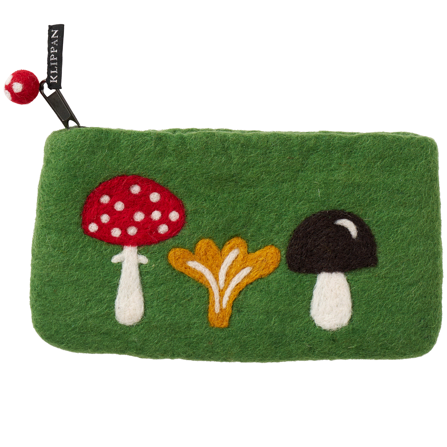 Mushroom Felted Wool Purse 20x10cm