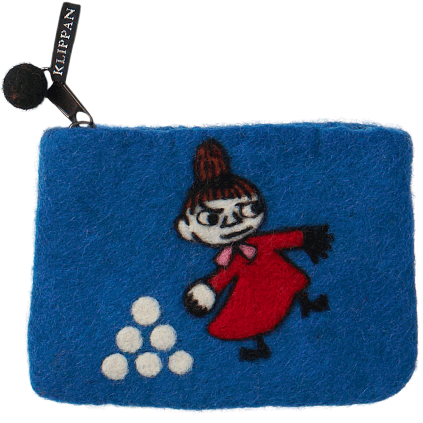Little My Snowball Felted Wool Purse 14x10cm