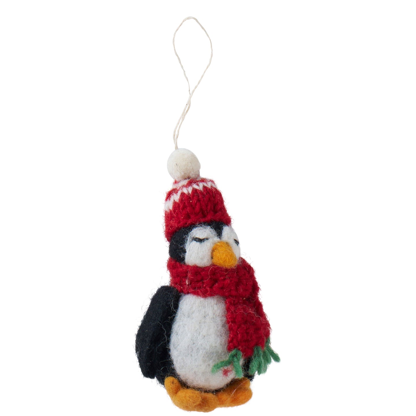 Penguin Felted Wool Ornament