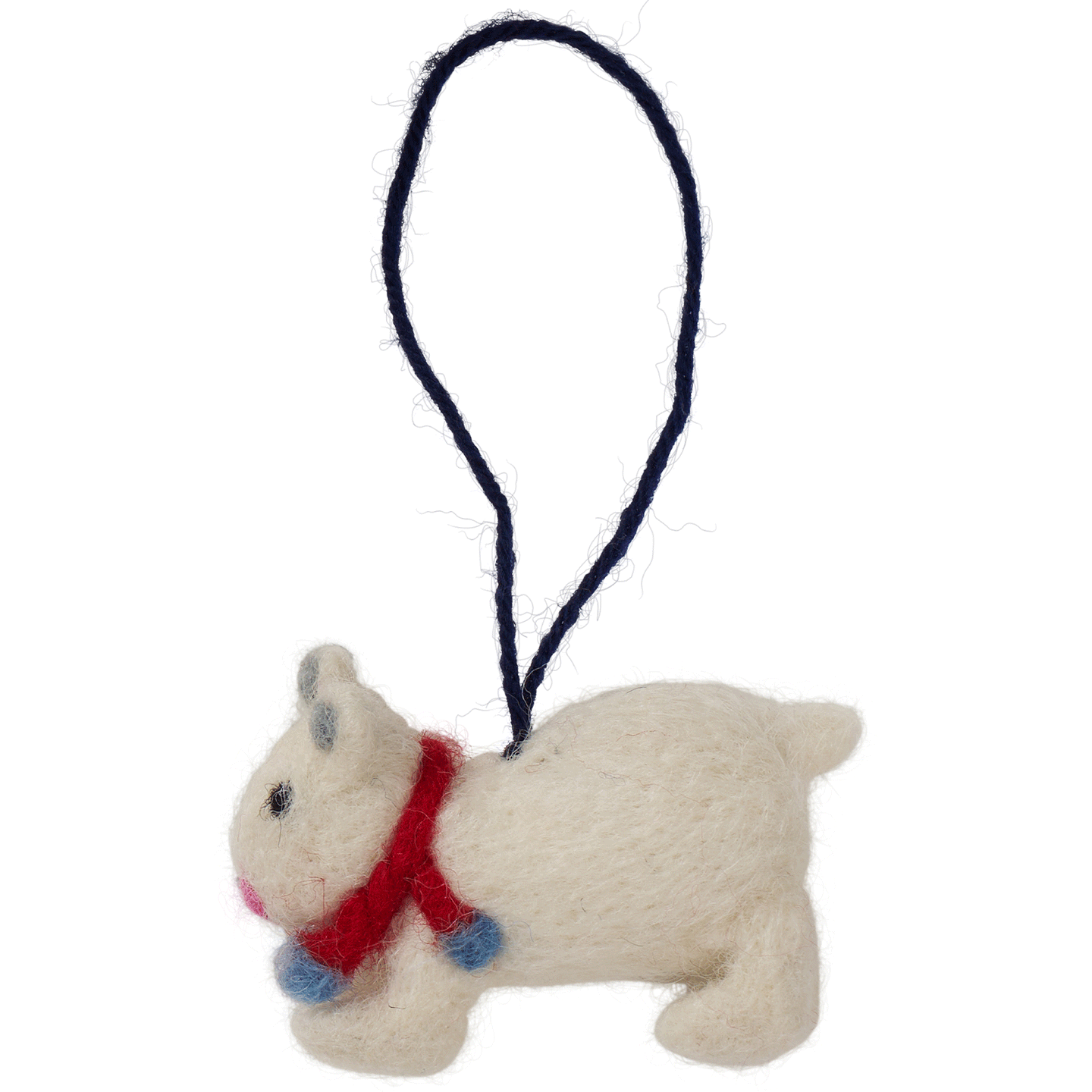 Polar Bear Felted Wool Decoration