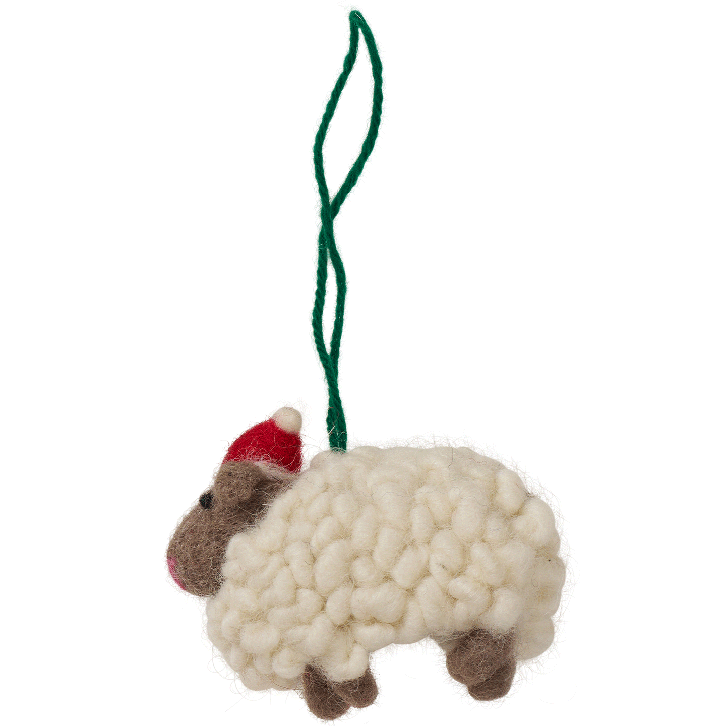 Christmas Sheep Felted Wool Decoration