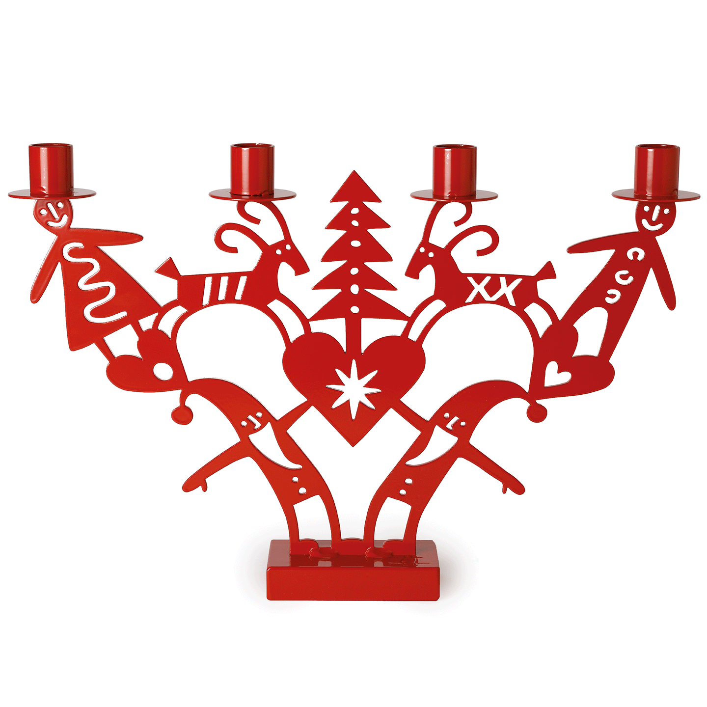 Christmas Time Red Candle Holder