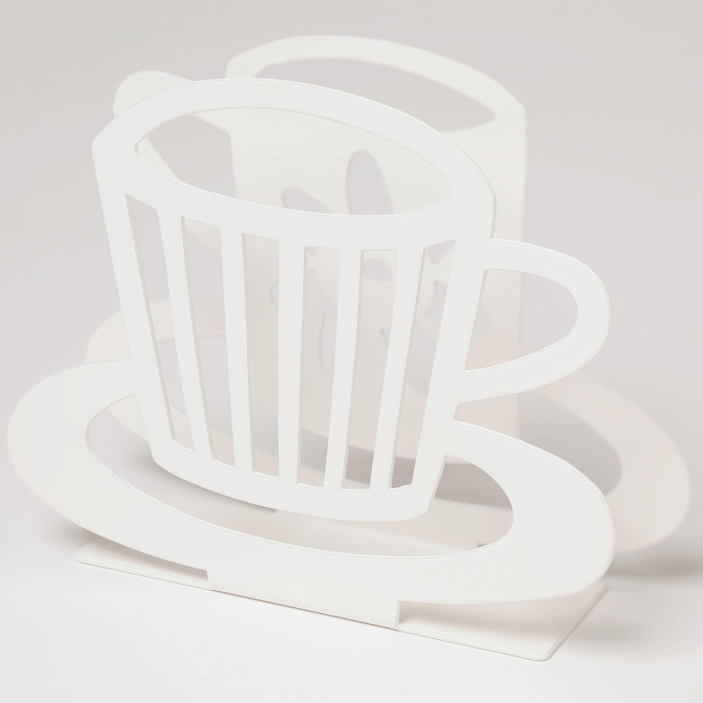 Cups White Napkin Holder