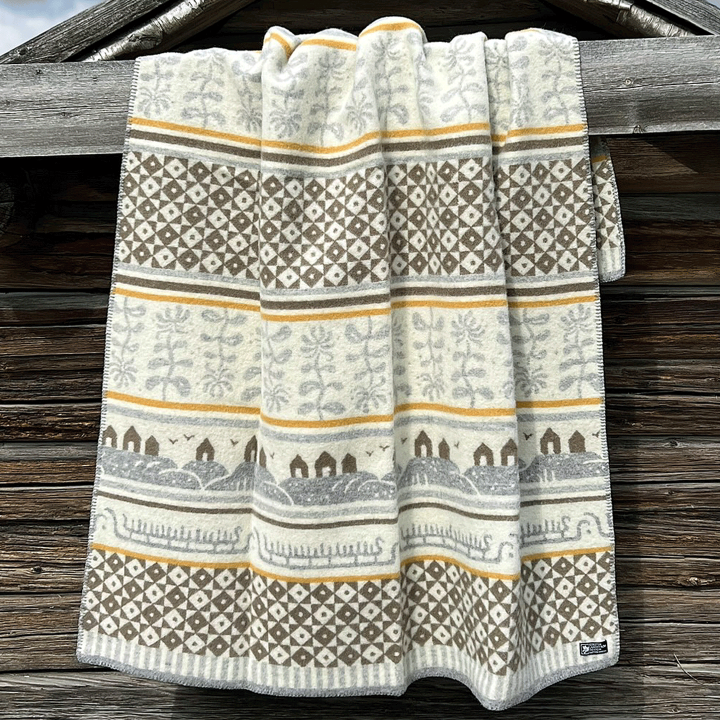 Bohus Autumn Lambswool Jacquard Blanket