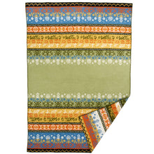 Load image into Gallery viewer, Sörmland Green Blue Ocra Rust Lambswool Jacquard Blanket

