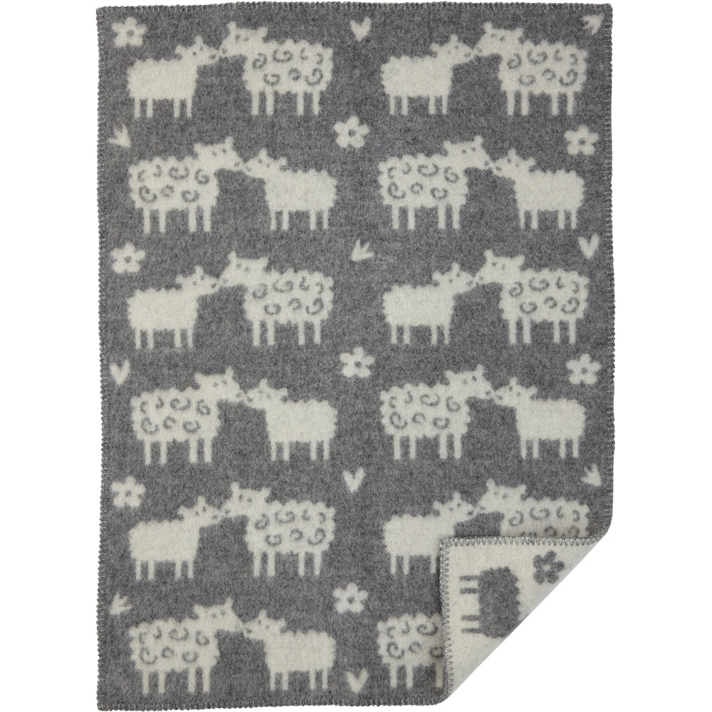 Bää Grey Eco Lambswool Blanket 65x90cm
