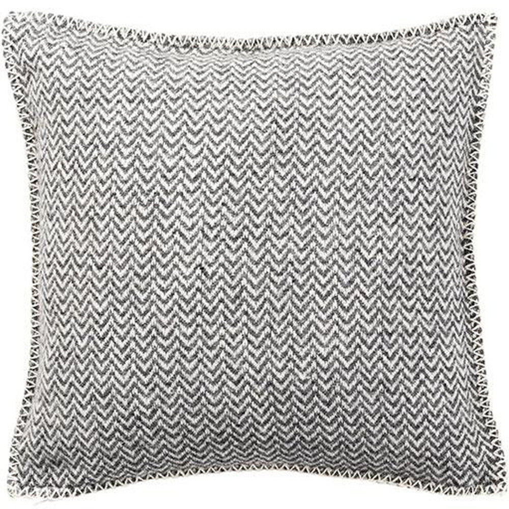 Chevron Grey Eco Lambswool Cushion Cover 45x45cm