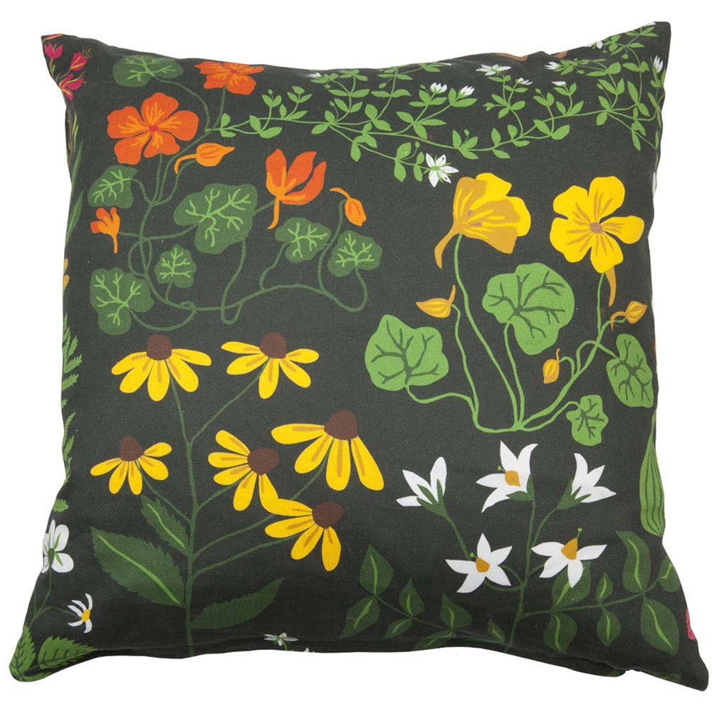 Leksand Green Cotton Cushion Cover 45x45cm