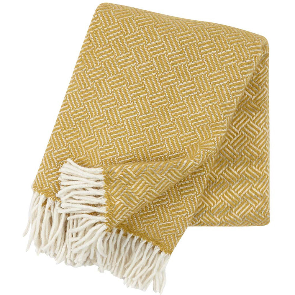 Samba Yellow Brushed Lambswool Throw