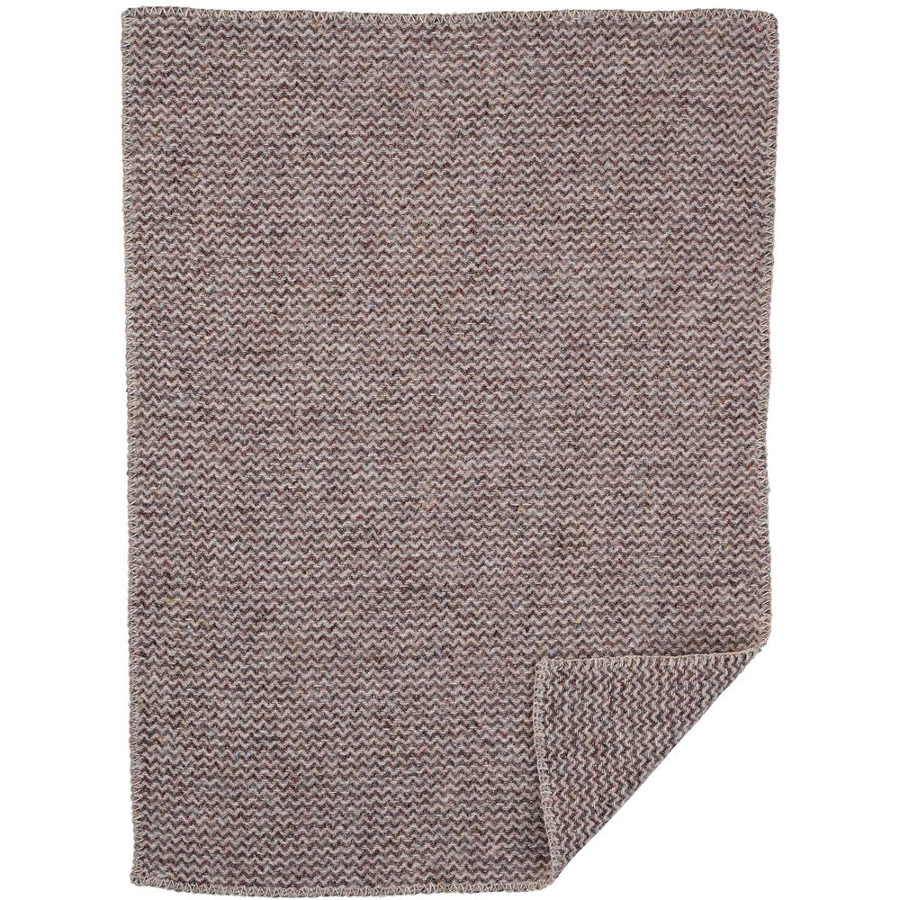 Wave Baby Natural Brown Recycled Wool & Eco Lambswool Throw 65x90cm