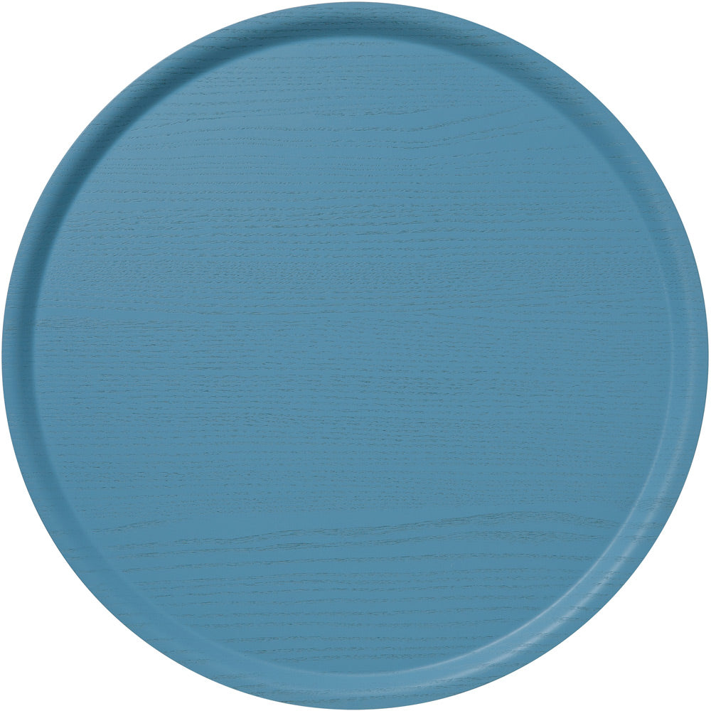 B&L Wood Foggy Blue Ø45 cm Round Tray
