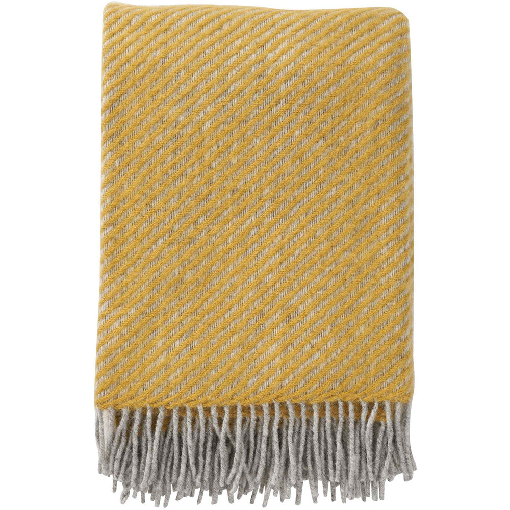 Carl Yellow Brushed Swedish Wool Throw