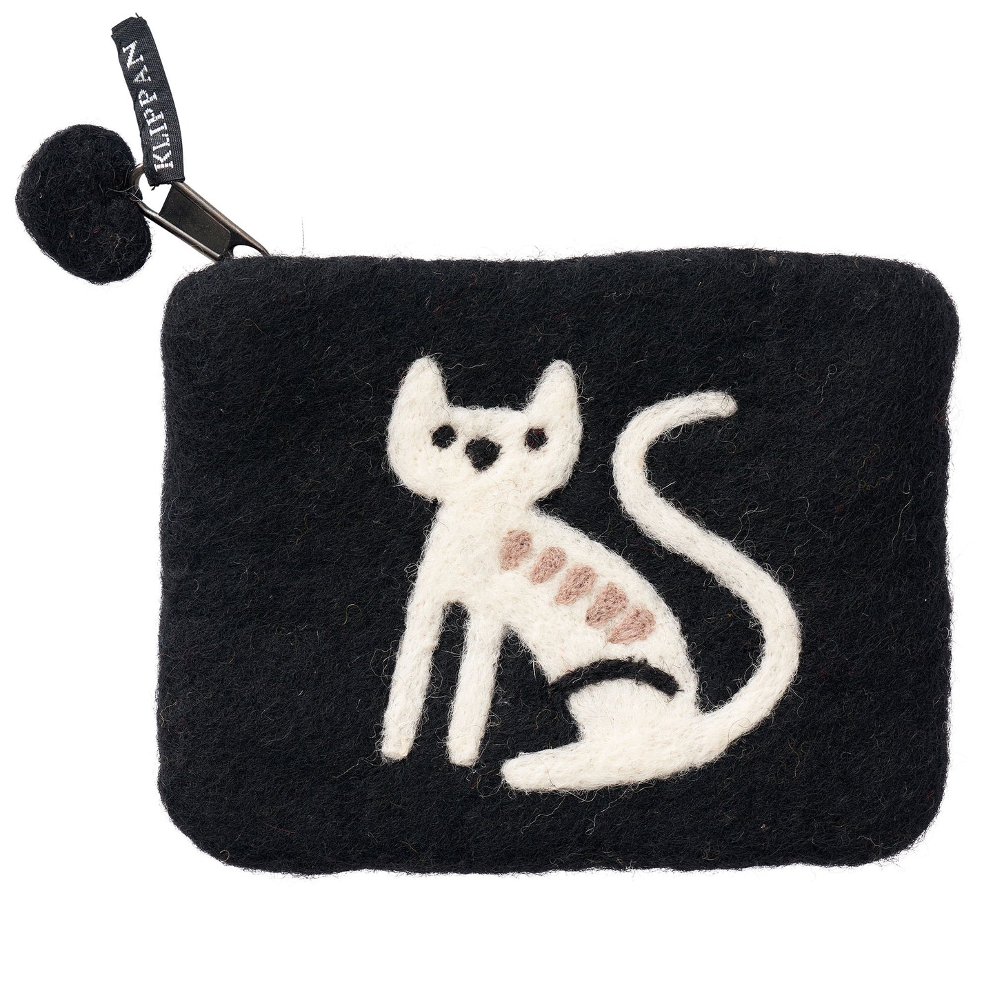 Sitting Cat Felted Wool Purse 14x10cm